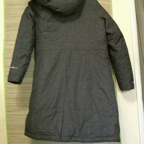 Eddie Bauer Down Waterproof Silver Lining Stadium Coat Sz Medium Charcoal Gray - Picture 12 of 12